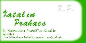 katalin prahacs business card